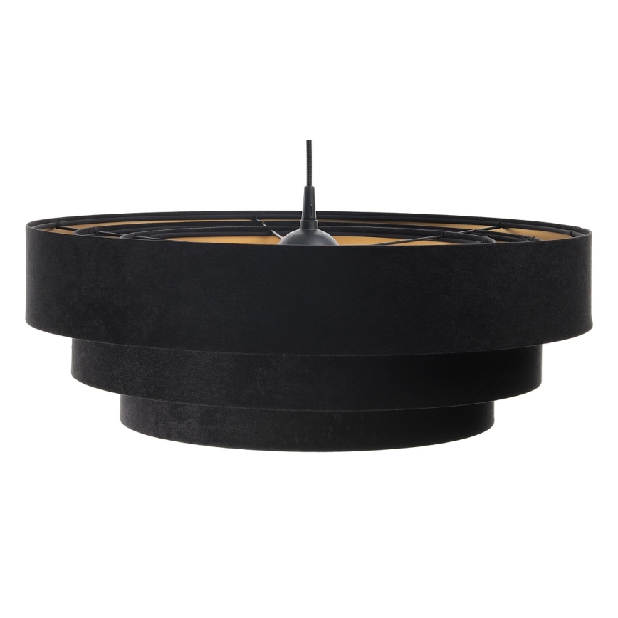 Taklampa på kabel TRINITI 1xE27/60W/230V svart/guld