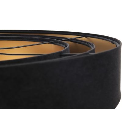 Taklampa på kabel TRINITI 1xE27/60W/230V svart/guld