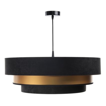 Taklampa på kabel TRINITI 1xE27/60W/230V svart/guld