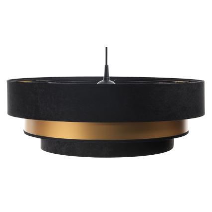 Taklampa på kabel TRINITI 1xE27/60W/230V svart/guld