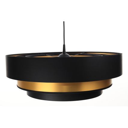 Taklampa på kabel TRINITI 1xE27/60W/230V svart/guld