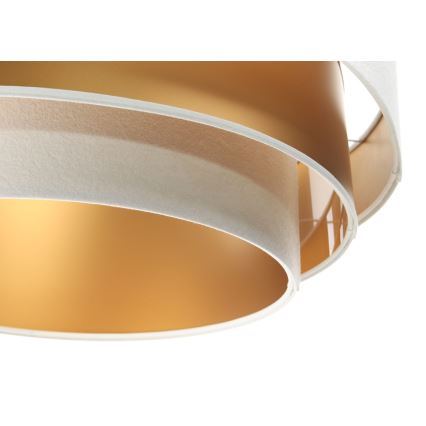 Taklampa på kabel TRINITI 1xE27/60W/230V vit/guld