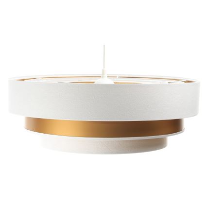 Taklampa på kabel TRINITI 1xE27/60W/230V vit/guld