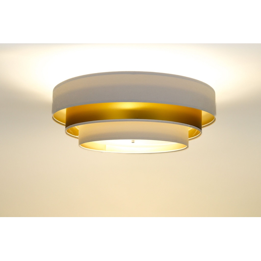 Taklampa TRINITI 2xE27/60W/230V vit/guld