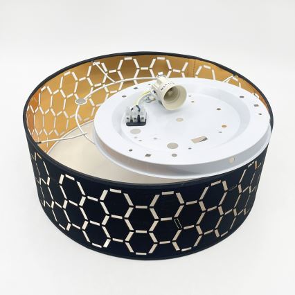 Taklampa ULLE 1xE27/15W/230V Ø 35 cm svart