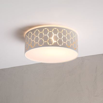 Taklampa ULLE 1xE27/15W/230V, Ø 35 cm, vit