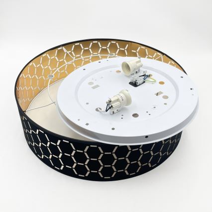 Taklampa ULLE 2xE27/15W/230V diam. 45 cm svart