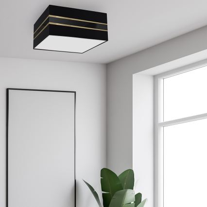 Taklampa  ULTIMO 3xE27/60W/230V svart 