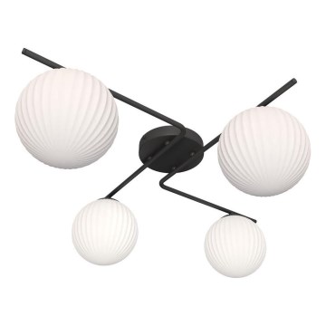 Taklampa VESPA 4xE14/10W/230V svart/vit