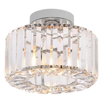 Taklampa VETRO 1x E27/15W/230V Ø 24,5 cm matt krom