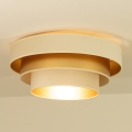 Taklampa WENTA 1xE27/60W/230V, Ø 50 cm, beige/guld