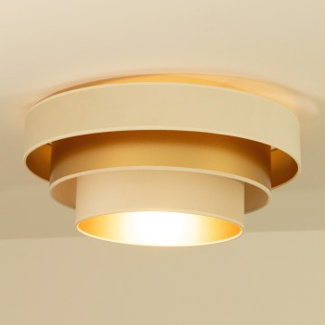Taklampa WENTA 1xE27/60W/230V, Ø 50 cm, beige/guld