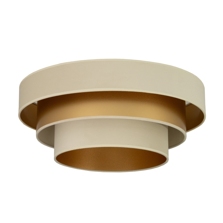 Taklampa WENTA 1xE27/60W/230V, Ø 50 cm, beige/guld