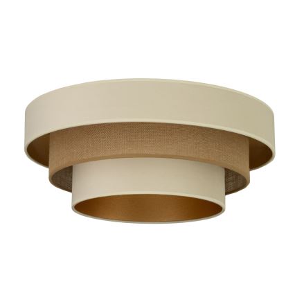Taklampa WENTA 1xE27/60W/230V Ø 50 cm beige/jute