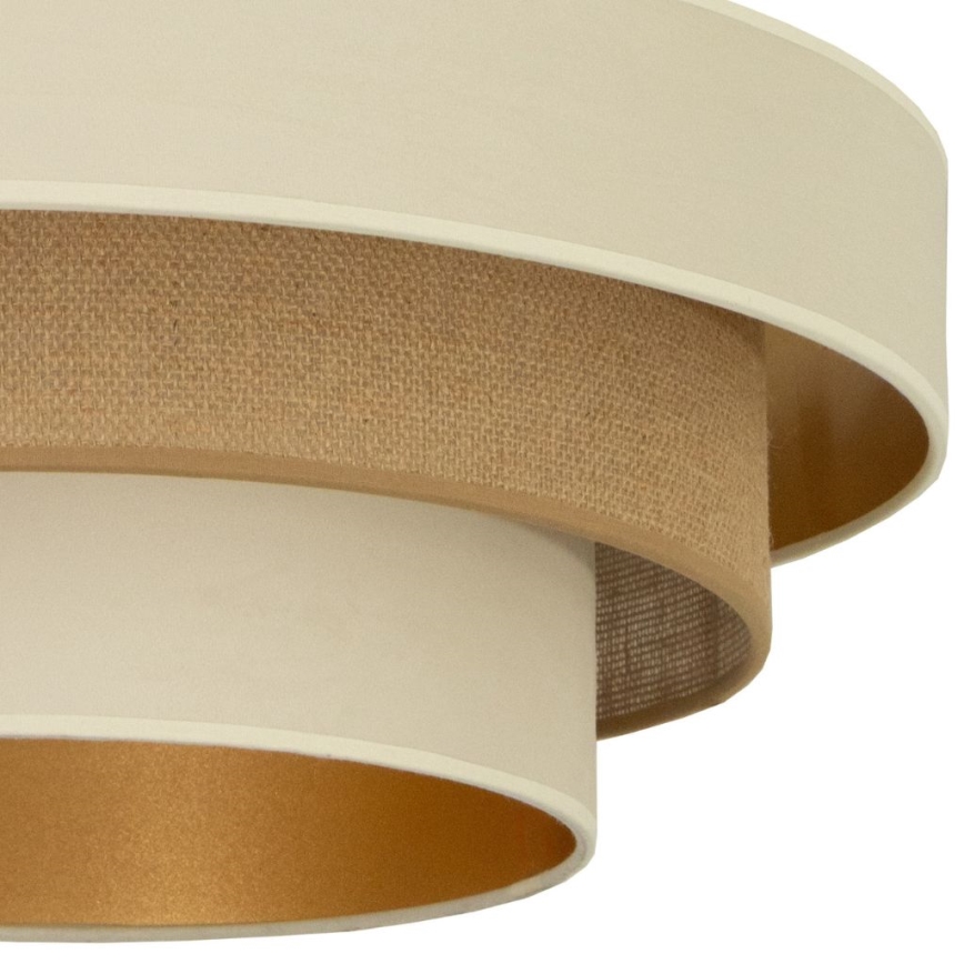 Taklampa WENTA 1xE27/60W/230V Ø 50 cm beige/jute