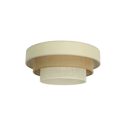 Taklampa WENTA 1xE27/60W/230V Ø 50 cm beige/jute