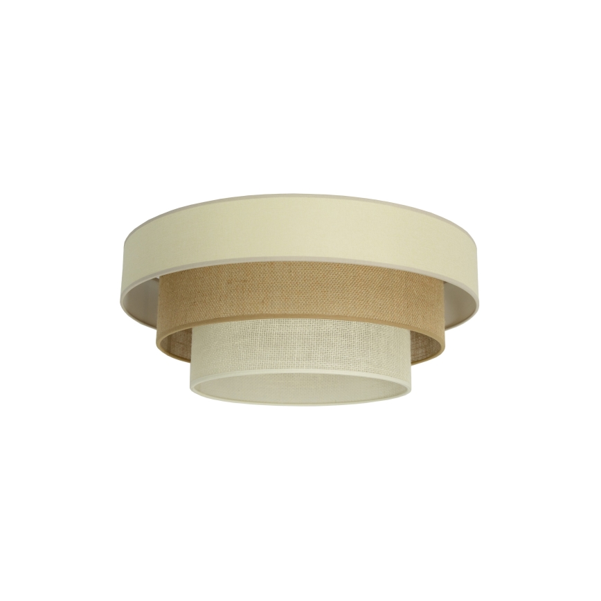 Taklampa WENTA 1xE27/60W/230V Ø 50 cm beige/jute