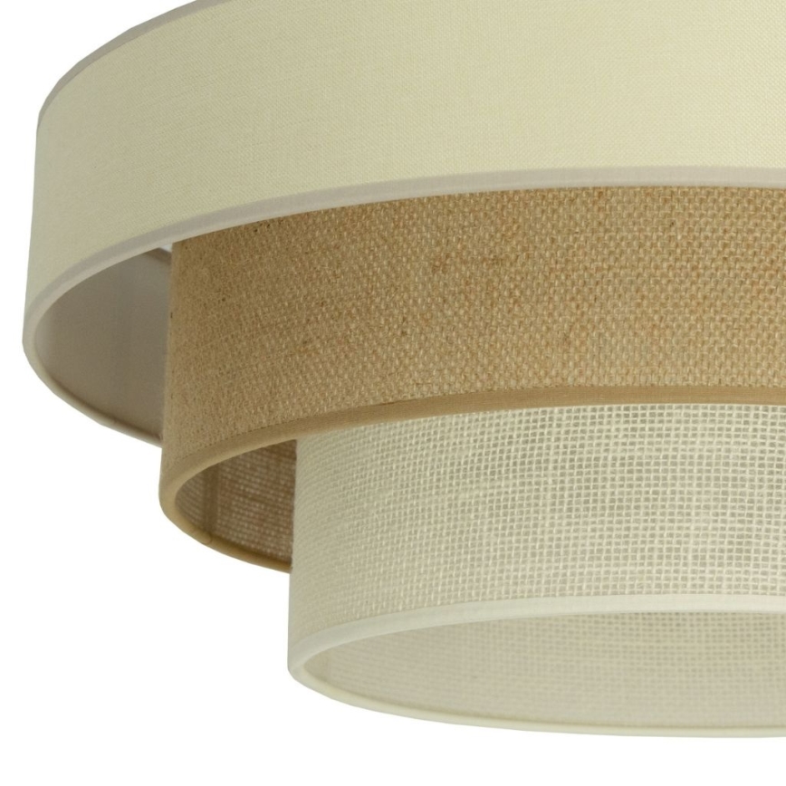 Taklampa WENTA 1xE27/60W/230V Ø 50 cm beige/jute
