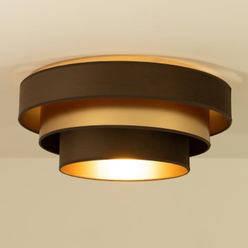 Taklampa WENTA 1xE27/60W/230V Ø 50 cm brun/guld