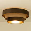 Taklampa WENTA 1xE27/60W/230V Ø 50 cm brun/jute