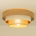 Taklampa WENTA 1xE27/60W/230V Ø 50 cm jute/beige