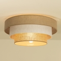 Taklampa WENTA 1xE27/60W/230V Ø 50 cm jute/krämvit