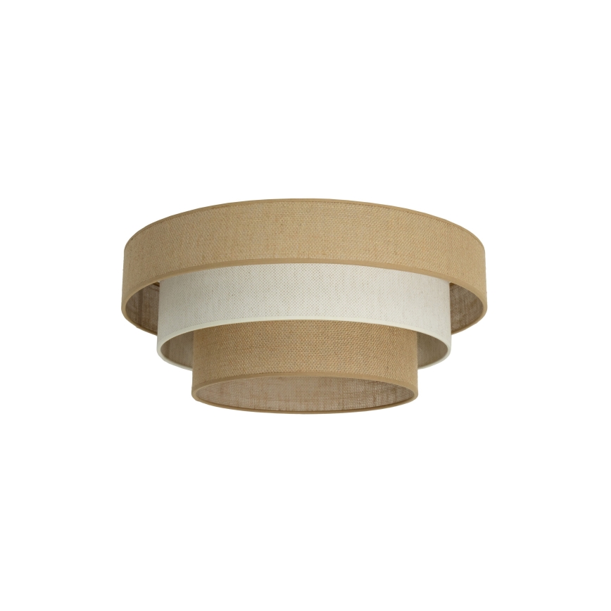 Taklampa WENTA 1xE27/60W/230V Ø 50 cm jute/krämvit