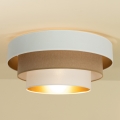 Taklampa WENTA 1xE27/60W/230V Ø 50 cm vit/brun