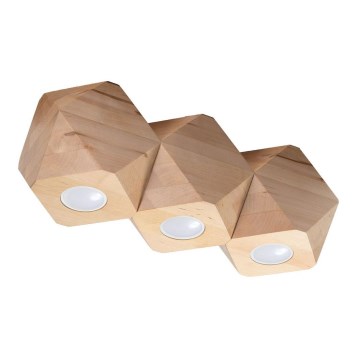 Taklampa WOODY 3xGU10/40W/230V ek