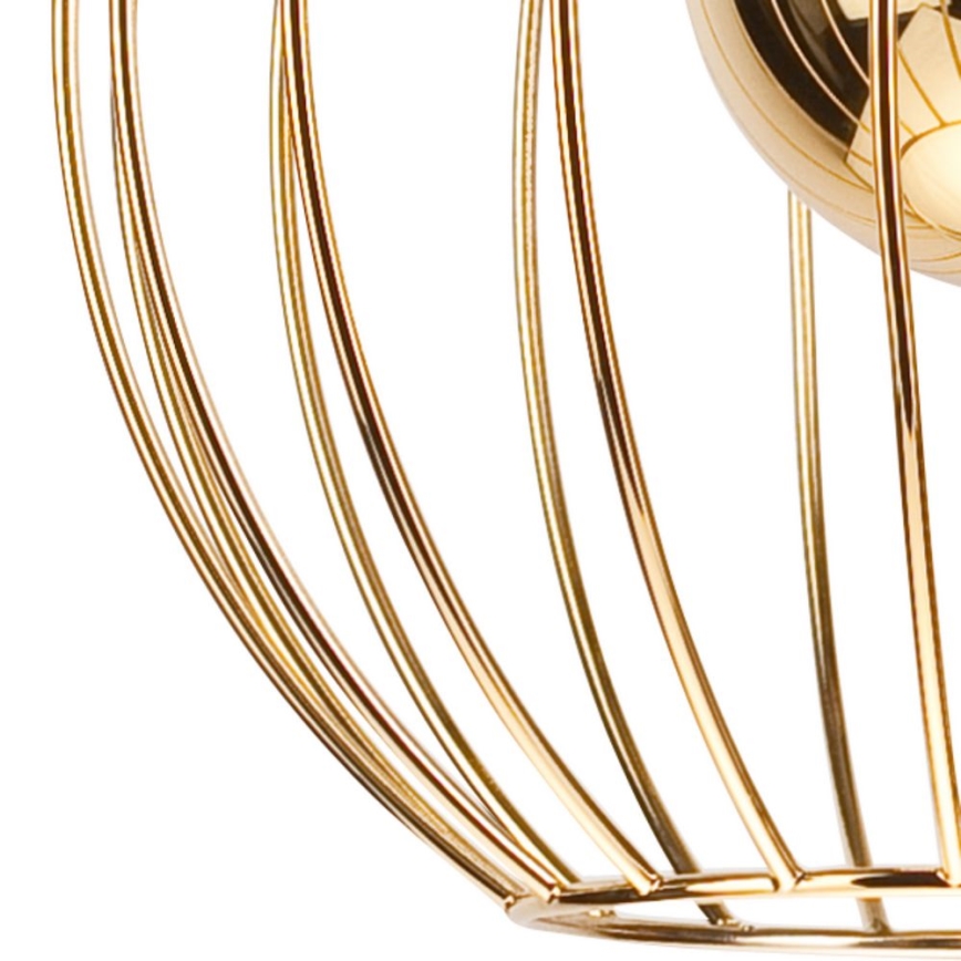 Taklampa på kabel ZOYA 1xE27/60W/230V guld