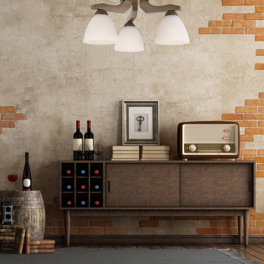 Takmonterad taklampa ADRIANO 3xE27/60W/230V bok