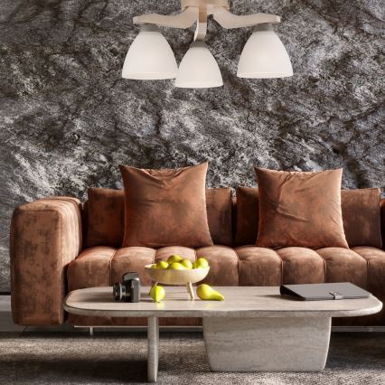 Takmonterad taklampa ADRIANO 3xE27/60W/230V bok