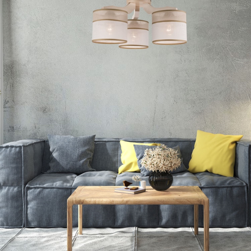 Takmonterad taklampa ANDREA 3xE27/60W/230V bok