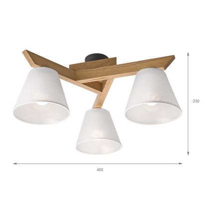 Plafondlampa ANTONIO 3xE14/40W/230V ek