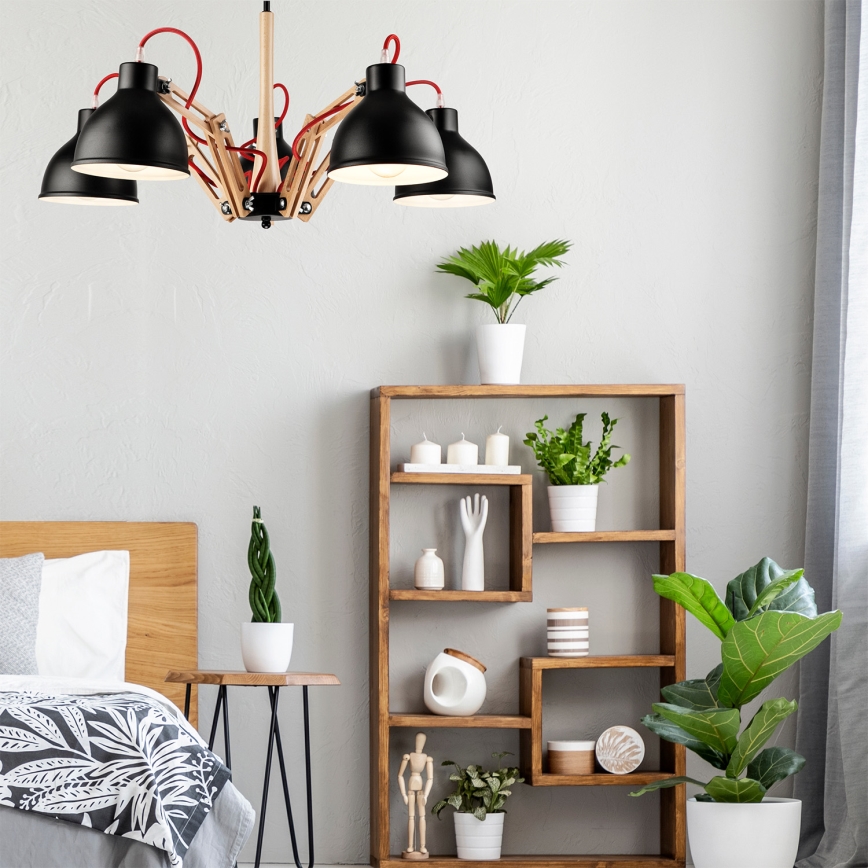 Takmonterad taklampa MARCELLO 5xE27/60W/230V bok