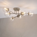 Takmonterad ljuskrona MALENA 6xE14/5W/230V matt krom/klart glas