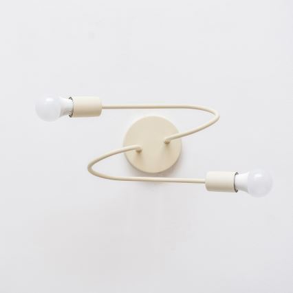 Takmonterad ljuskrona OXFORD 2xE27/15W/230V krämvit