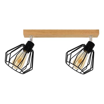 Takmonterad spotlight VENTI 2xE27/15W/230V ek