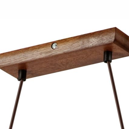 Takpendel AIDA på vajer, 2×E27/60W/230V, Ø 35 cm, ek/valnöt