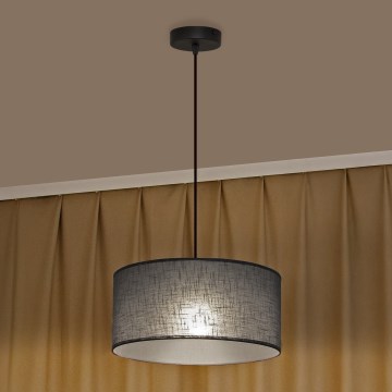 Takpendel ALBA på kabel 1xE27/15W/230V, Ø 45 cm, grå
