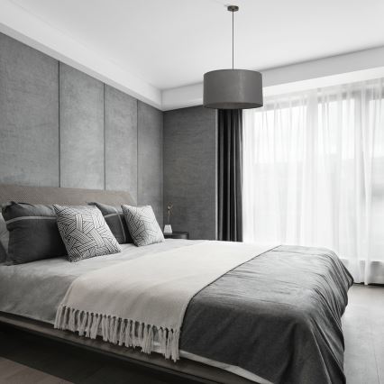 Takpendel ALBA på kabel 1xE27/15W/230V, Ø 45 cm, grå