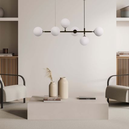 Takpendel ALISA 6xE14/40W/230V svart