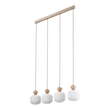 Takpendel BALLO med sladd 4xE14/10W/230V beige
