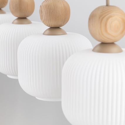 Takpendel BALLO med sladd 4xE14/10W/230V beige