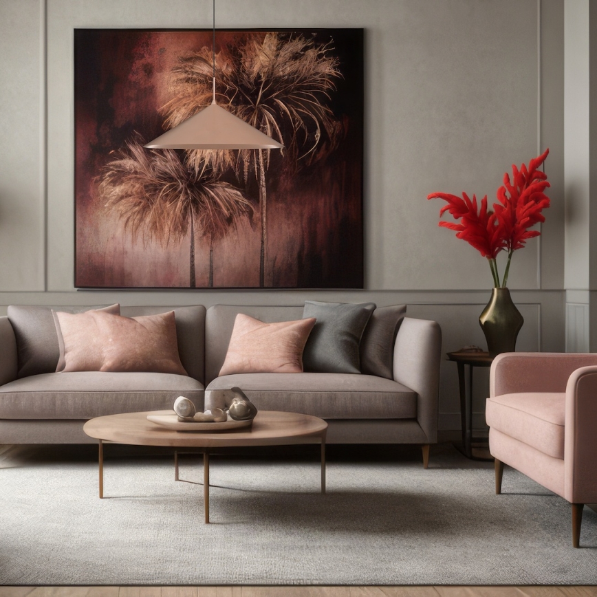 Takpendel CAPITAL 1xGX53/15W/230V Ø 60 cm roséguld