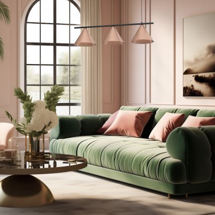 Takpendel CAPITAL 3xGX53/15W/230V i roséguld