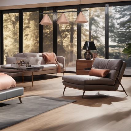 Takpendel CAPITAL 3xGX53/15W/230V i roséguld