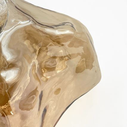 Takpendel CRISTAL 1xE14/15W/230V mässing/rökig beige