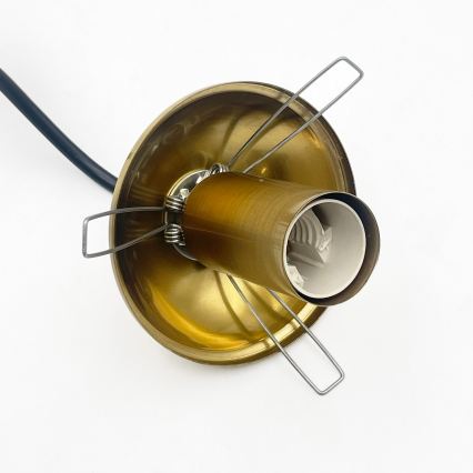 Takpendel CRISTAL 1xE14/15W/230V mässing/rökig beige