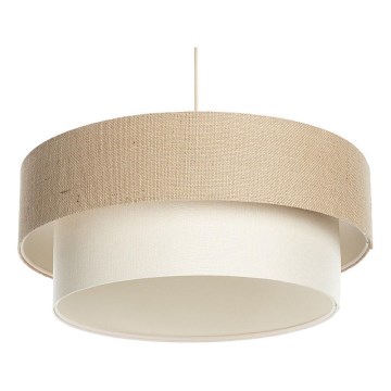 Takpendel DUO på kabel 1xE27/60W/230V, Ø 50 cm, beige/krämfärgad